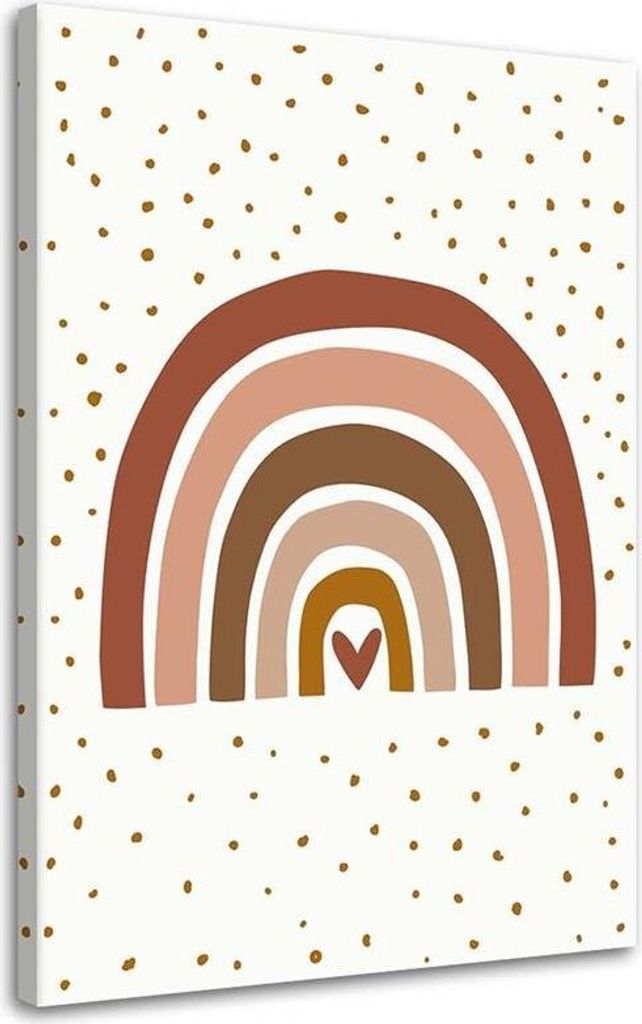 Leinwandbild rosa regenbogen 70x100 cm Feeby rosa wandbild bereit zum aufhängen