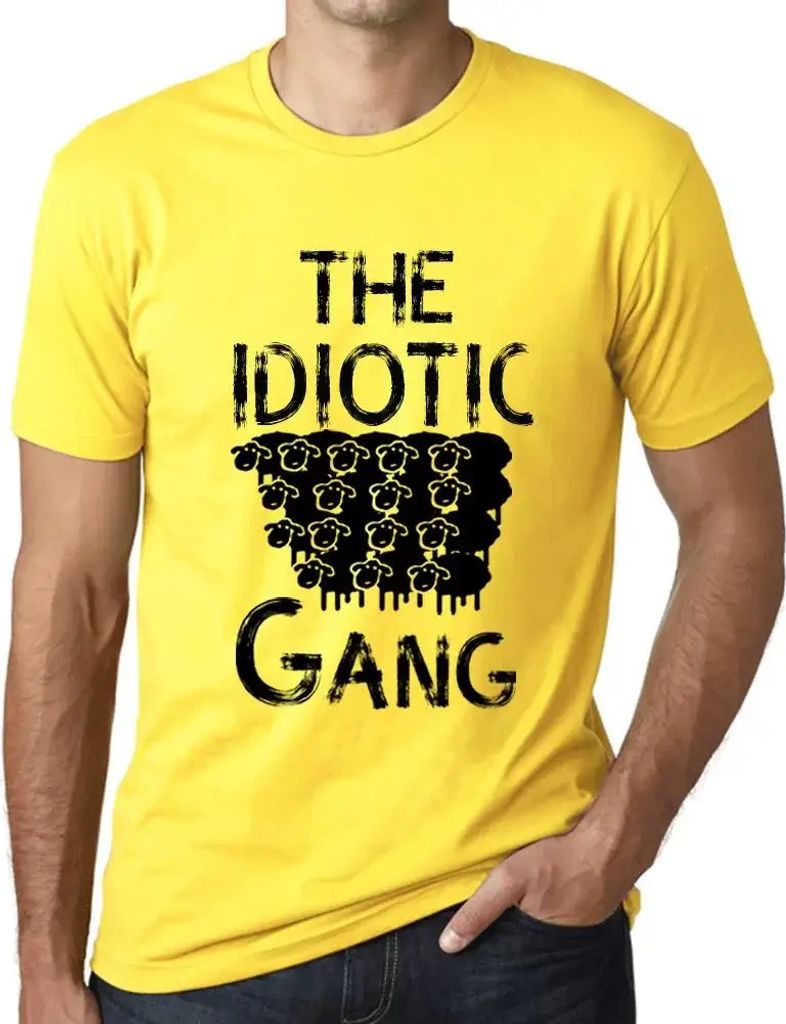 Herren Grafik T-Shirt Die idiotische Bande – The Idiotic Gang – Öko-Verantwortlich Vintage Jahrgang Kurzarm Lustige Druck Geburtstag Geschenk ...