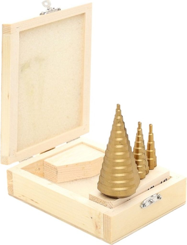 AWTOOLS STUFENBOHRER HSS-TIN / SET 3-tlg.