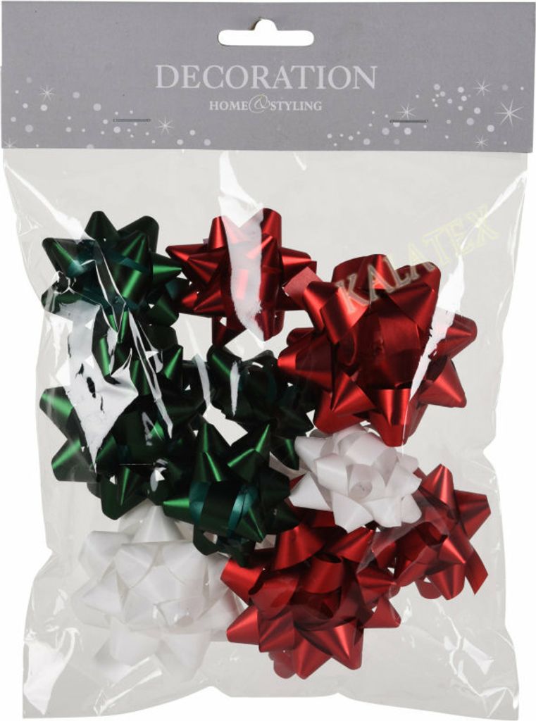 12er Set Geschenksterne Geschenkschleifen Geschenkrosetten Produktbild 
