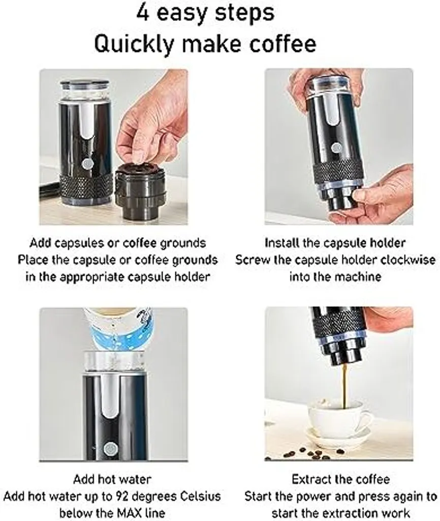 Caffettiera da Campeggio Bewinner: Espresso con Batteria per Auto e Tenda - 2