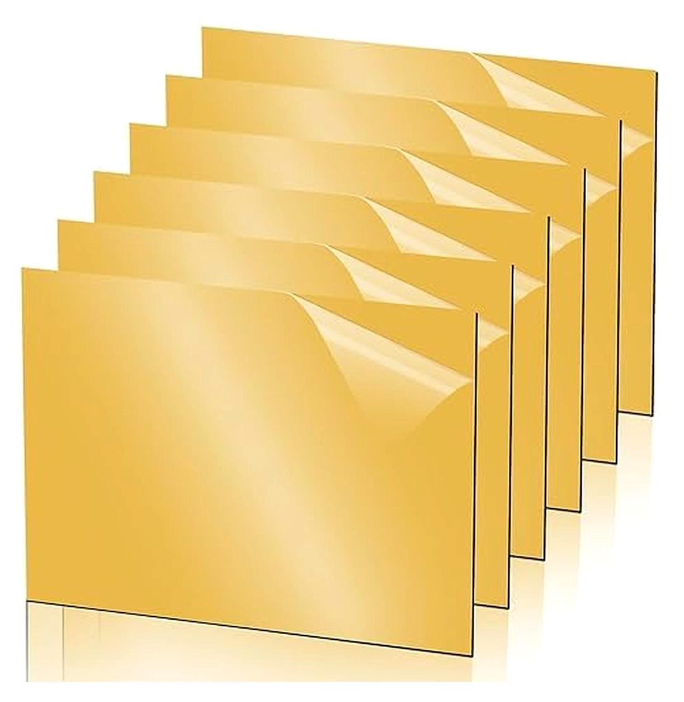 Acrylglasplatten mit Goldgravur, 6 Stück, für Lasergravuren