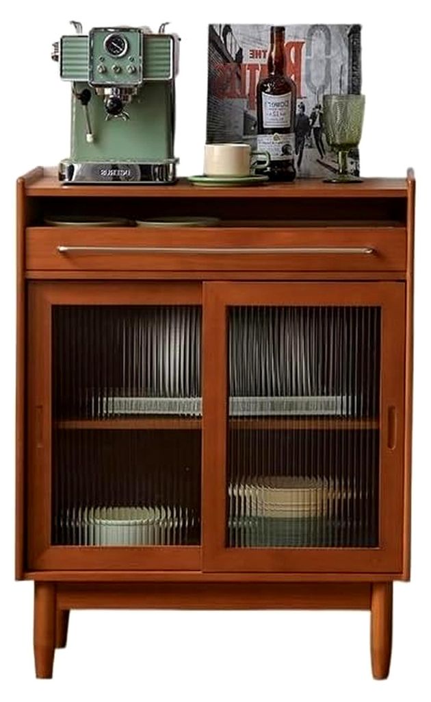 Sideboard, Beistelltisch aus Holz für Küche, Schlafzimmer, Retro-Nachttisch, Wandschrank/Buffet-Schrank für Wohnzimmer (75x40x92cm)
