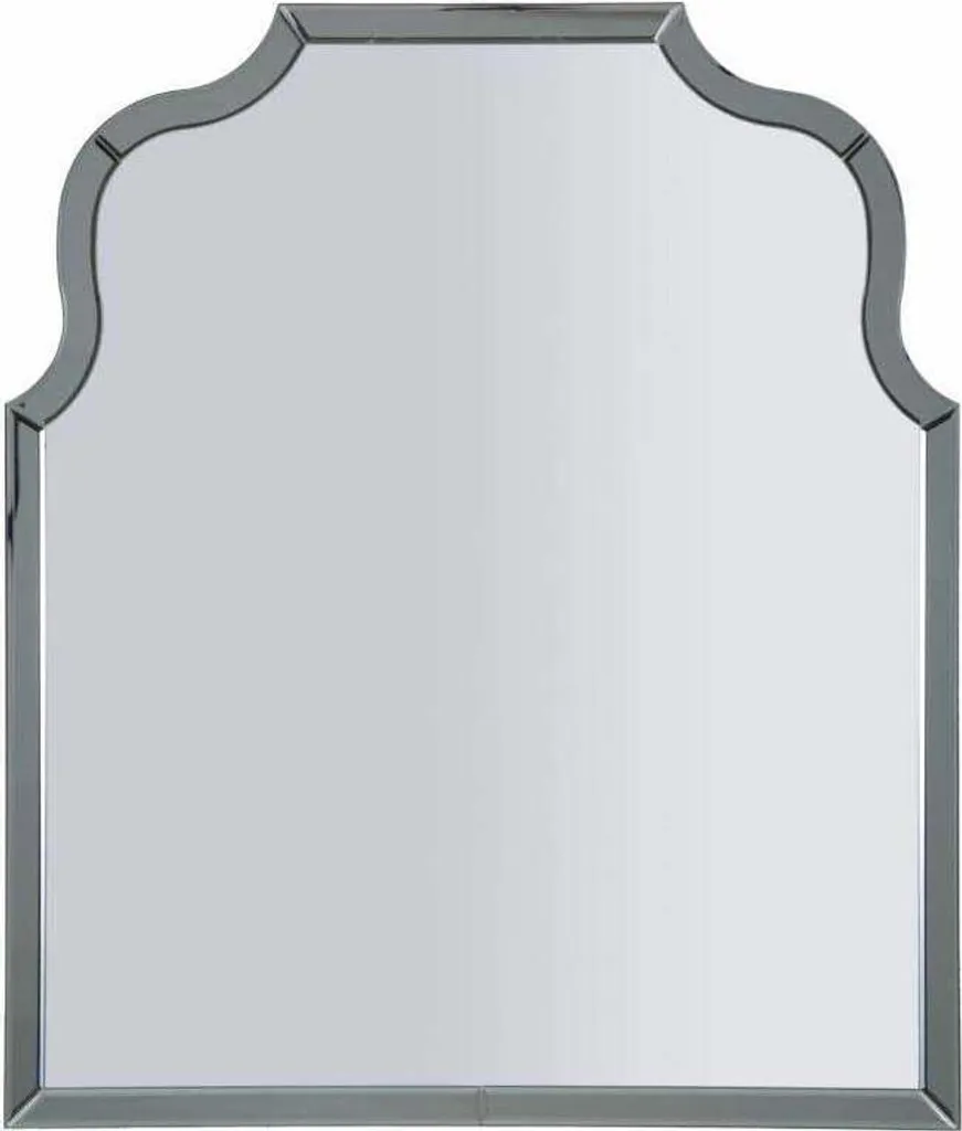 FURNLUX Ankara Miroir Mural Gris 85cm - Grand Miroir Déco Design Moderne