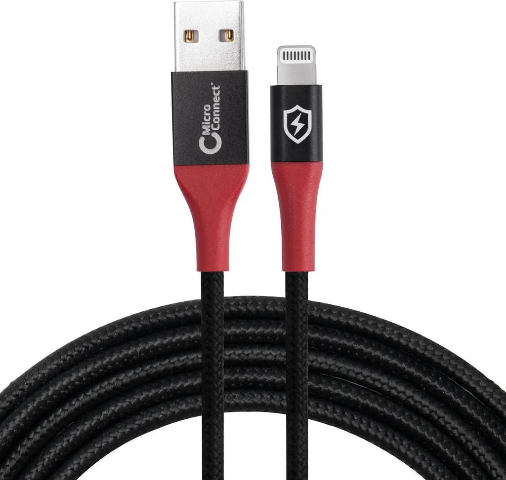 Cavo Ricarica iPhone Professionale 1.5m Nero MicroConnect MFi