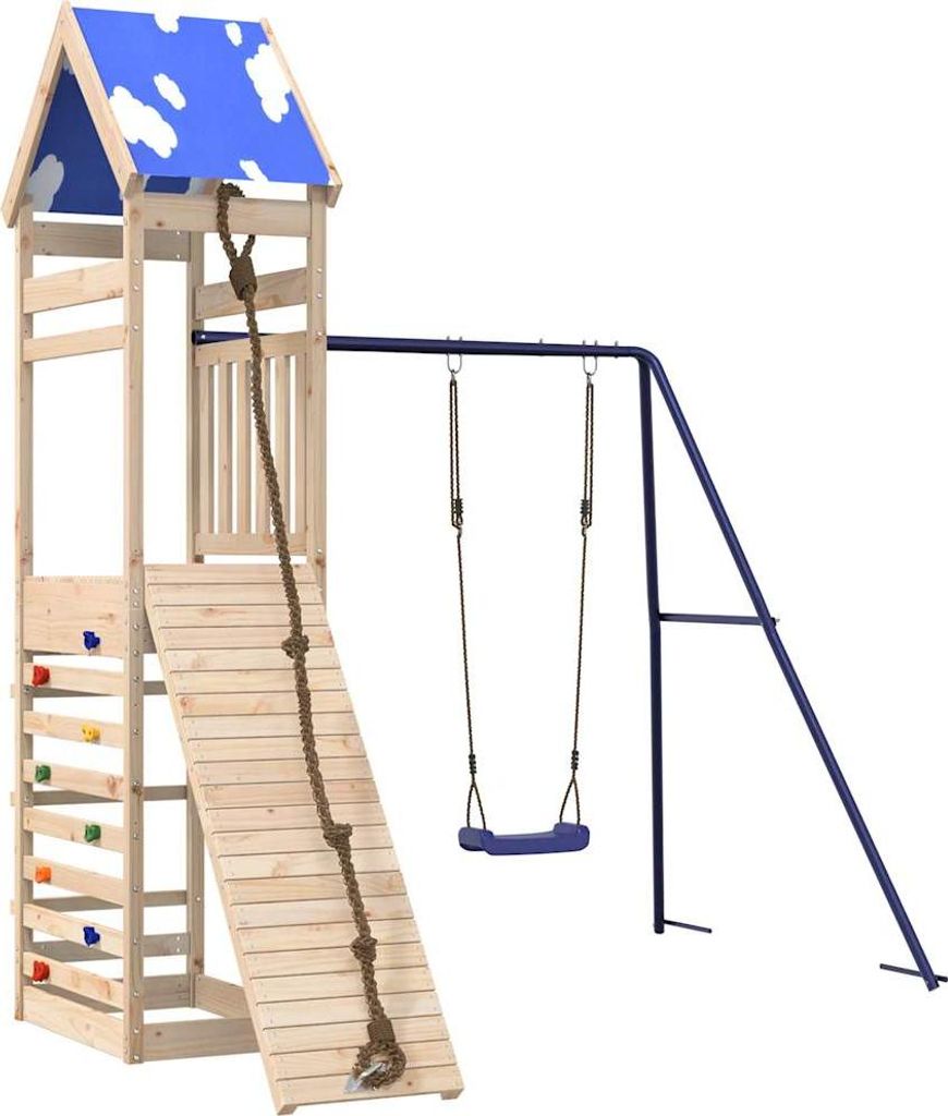 vidaXL Spielturm Massivholz Kiefer