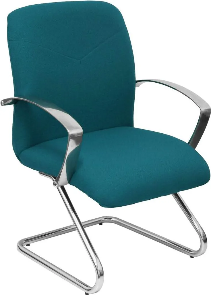 Fauteuil de relaxation Caudete vert pétrole pour coin lecture chic