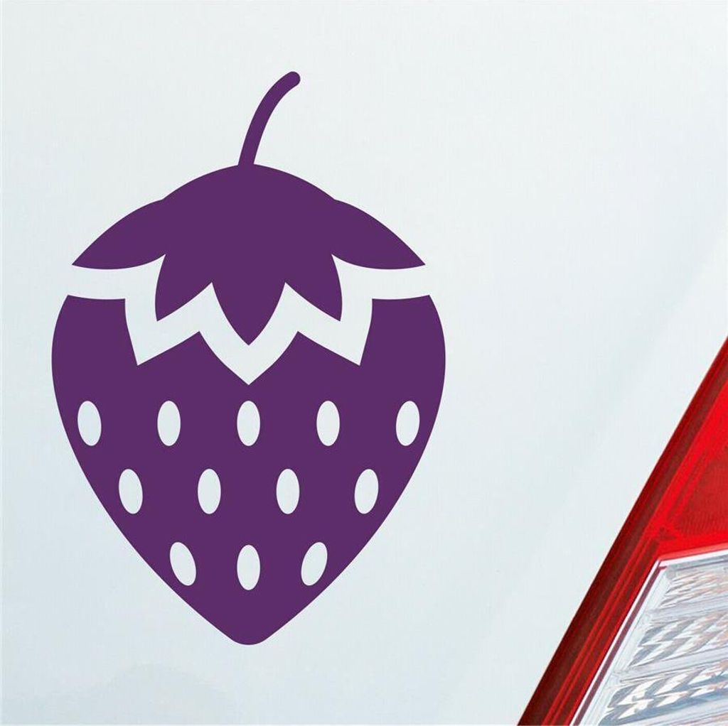 Auto Aufkleber Erdbeere Frucht Beere dominant sm Devot Domina 9,5x14 cm Lila Sticker Heckscheibenaufkleber
