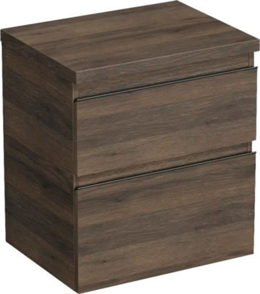 Jungborn Waschtischunterschrank TRENTA BxHxT 56,7 x 64,6 x 44,5 cm Frontfarbe eiche holzdekor TRE DESK 60 2Z B 25