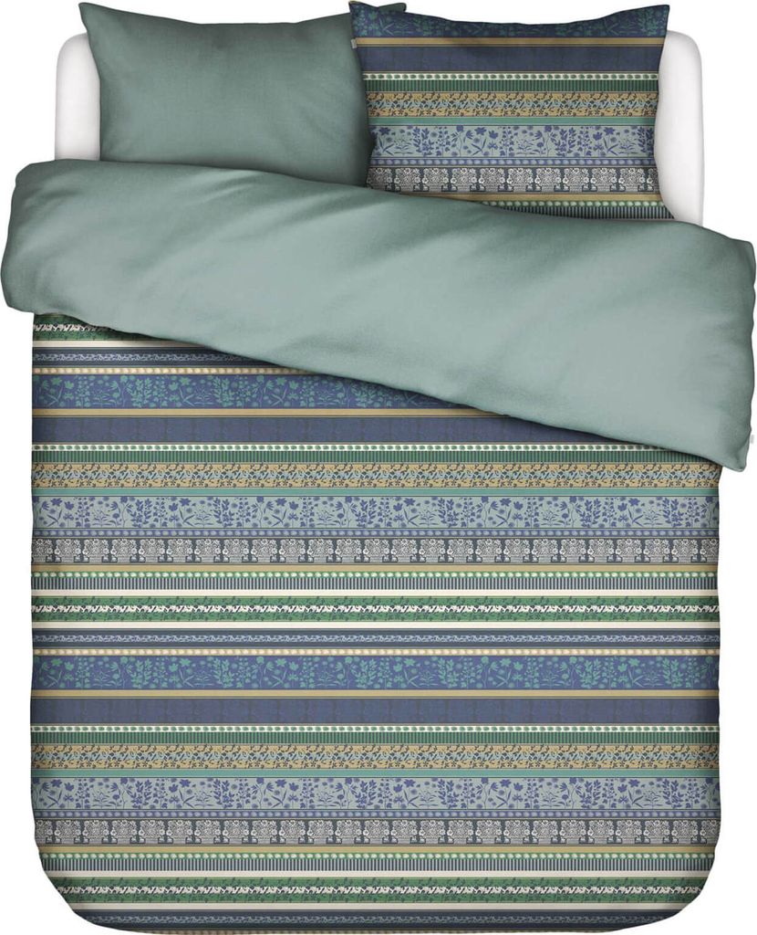 Essenza Flanell-Bettwäsche-Garnitur  Lita  Farbe Surf green Produktbild 