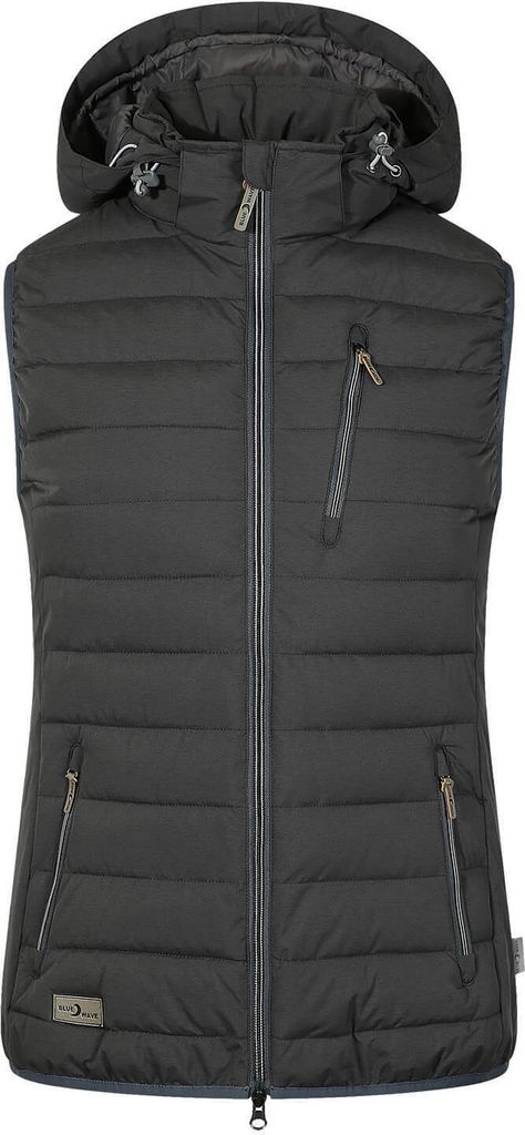 ärmellose Weste Damen Steppweste Dunkelblau Gilet Lange Ã