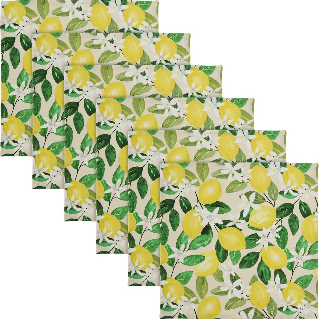 Erwin Müller Serviette 6er-Pack gelb-grün 40x40 cm