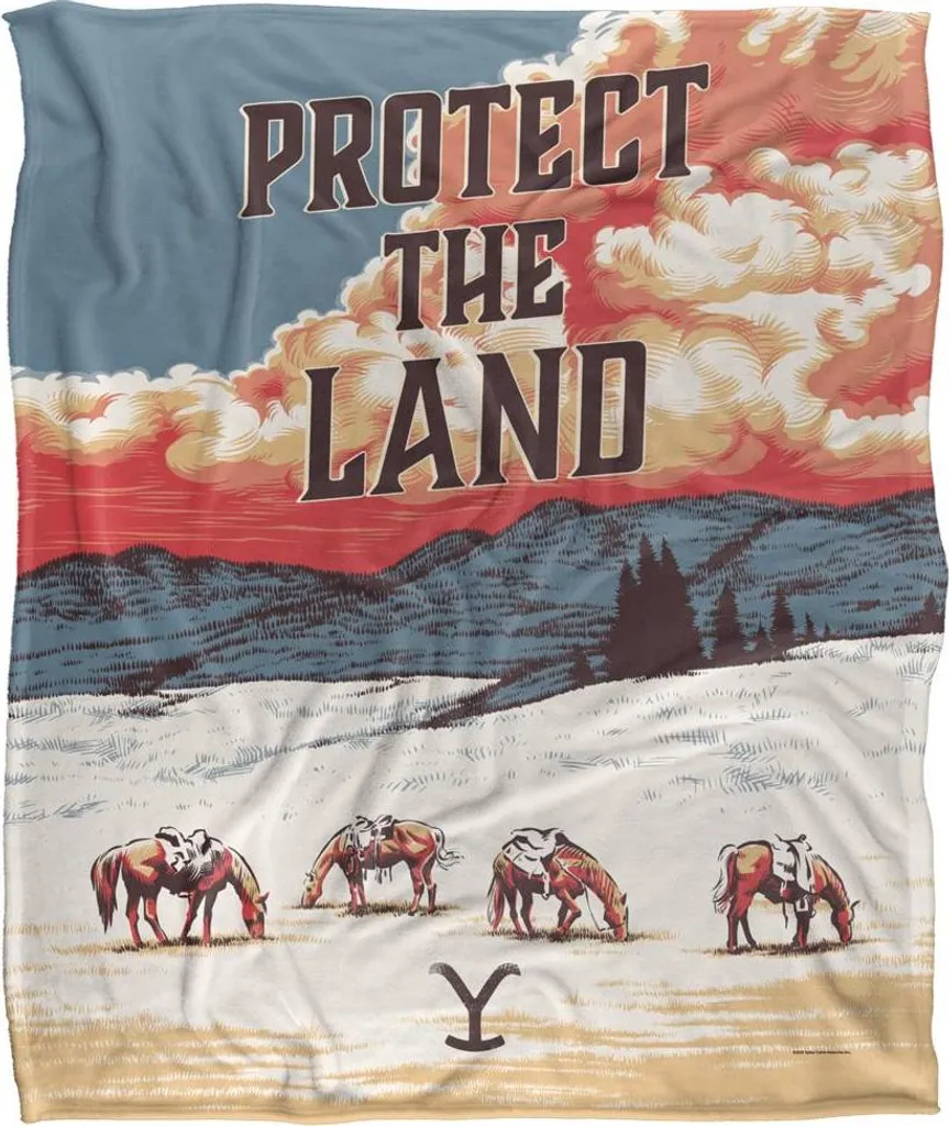 Couverture Anti-Froid Yellowstone Protect The Land - Finition Soyeuse TV23793