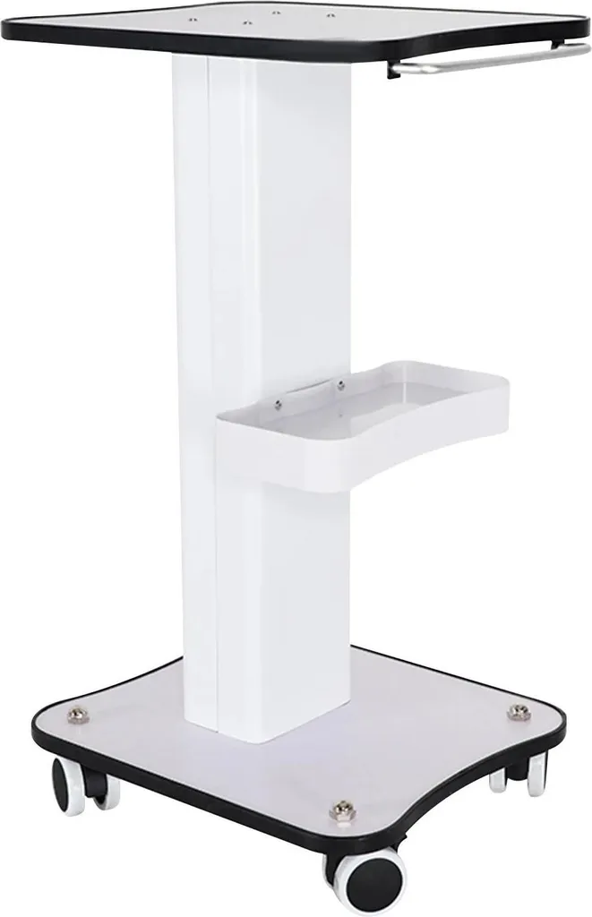 Desserte de cosmétique moderne blanche - Chariot de soin avec 3 étages