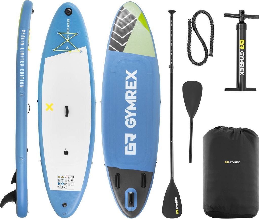 Gymrex Stand Up Paddleboard - nafukovací - 105 kg - světle Obrázek produktu 1