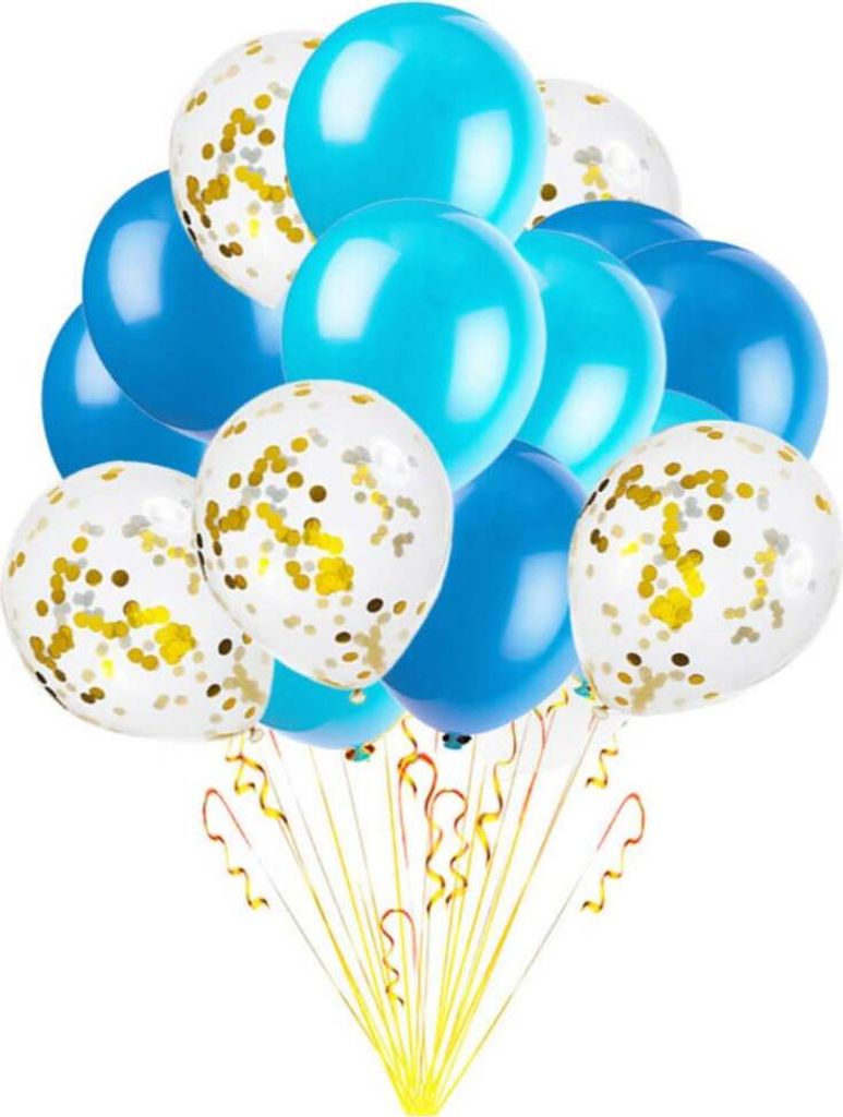 Oblique Unique Konfetti Luftballon Set 15 Stk Geburtstag Produktbild 
