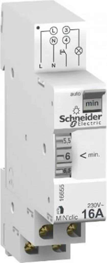 Minuterie électronique Schneider 250V 20A haute performance rail DIN 18mm