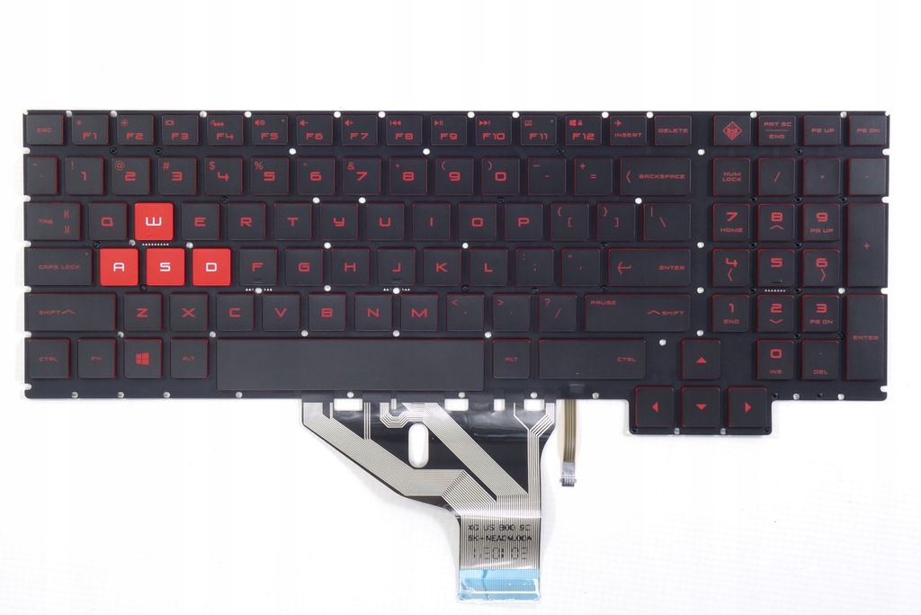 Tradebit - Tastatur für HP | Englisch US QWERTY INT | Volle Kompatibilität | Hochwertige Materialien | Modelle: Omen 15-CE 15-NW