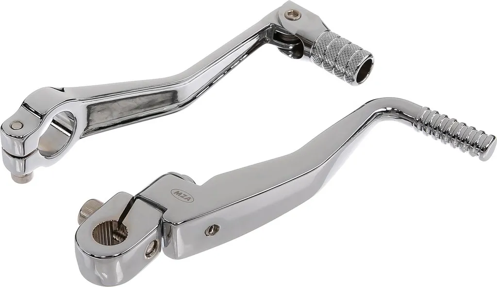 Set levier de kick et sélecteur de vitesse pliable chrome pour moto