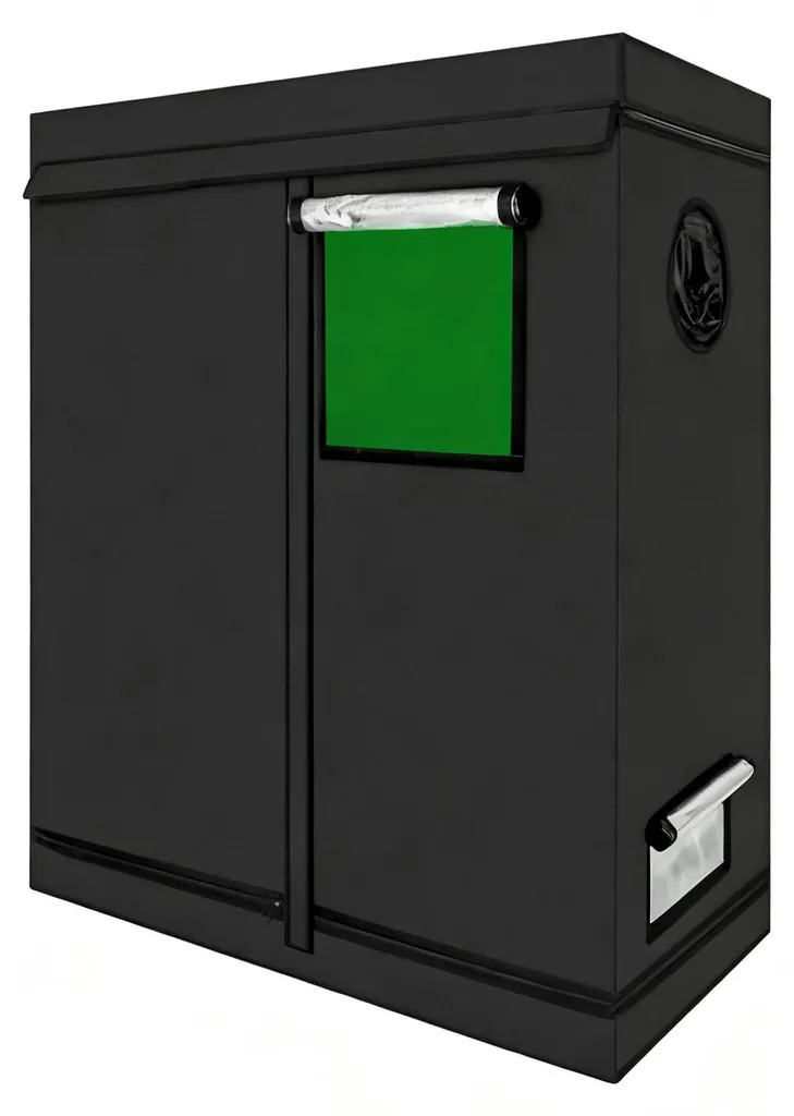 Tente de culture QG120x60x150 cm en Oxford 600D avec fenêtre PVC vert
