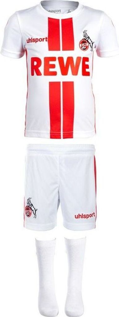 uhlsport 1. FC Köln Mini-Kit Heimtrikot 2020/21 kurzarm weiß 68/74