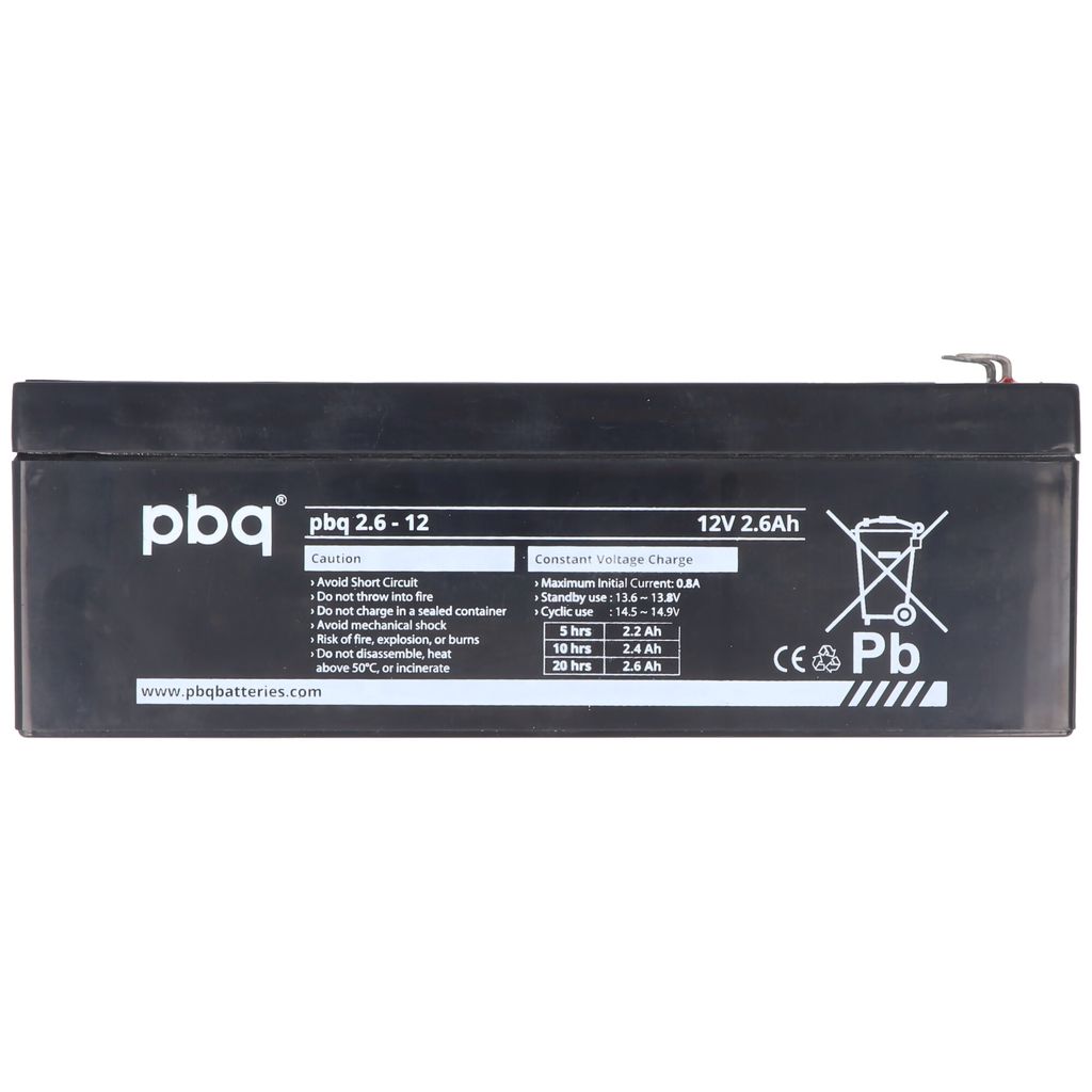 PBQ batterie au plomb 2,6-12V, 12V 2,6Ah, dimensions Image du produit 