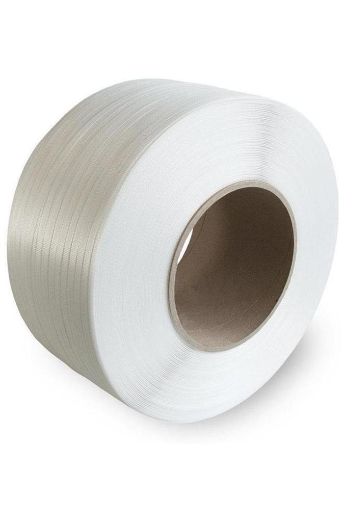 Umreifungsband Bandbreite12xStärke0,63mm Länge 3000m PP weiß Kern 200mm TRANSPAK