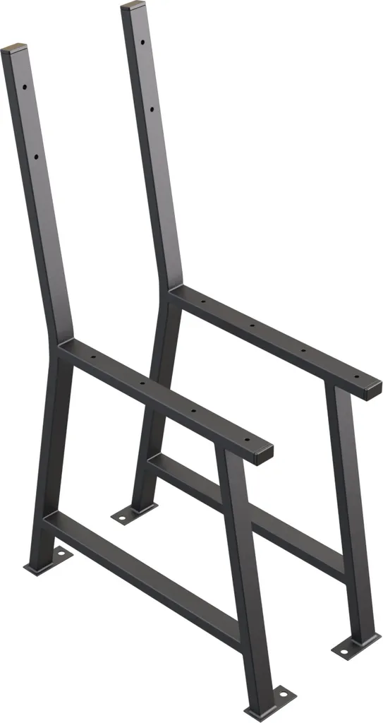 Pieds de banc MADRIT 9435 anti-corrosion en acier noir pour parc - 2 pcs