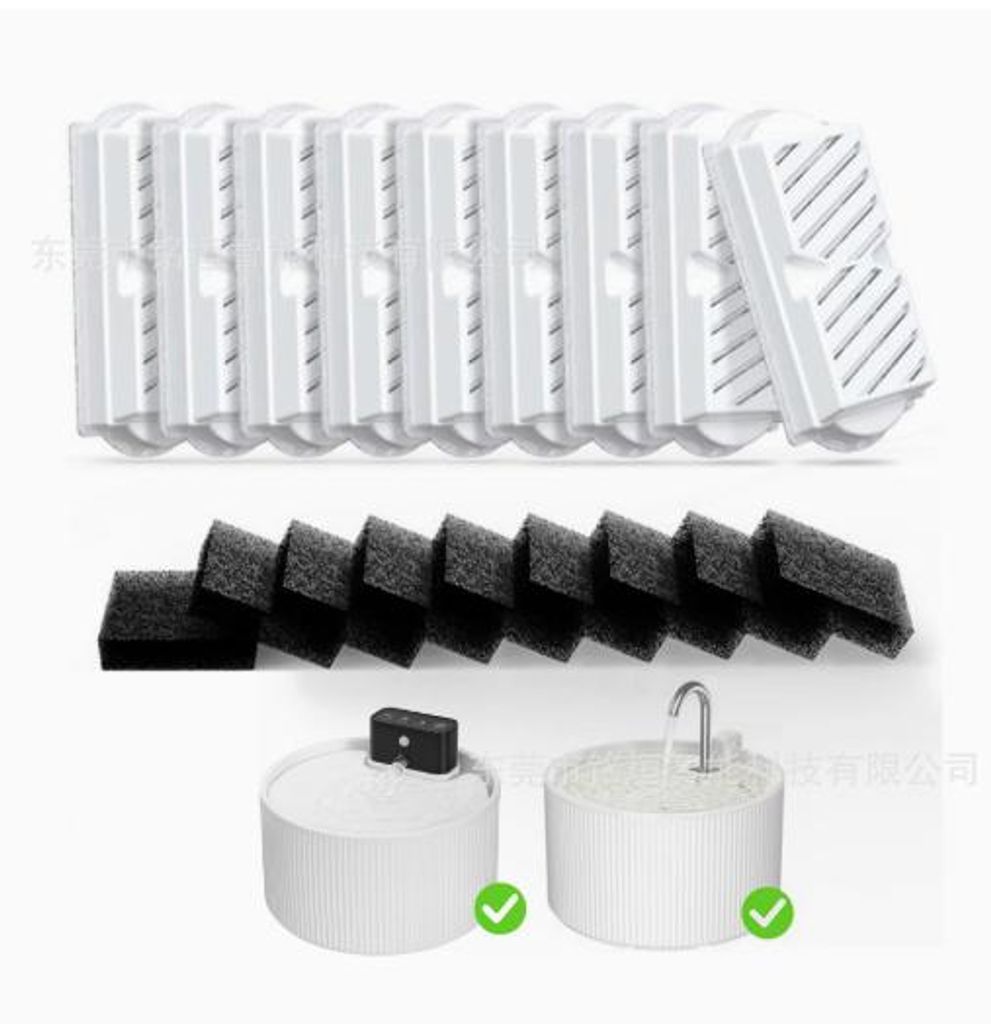 9er Set Ersatzfilter für Keramik Trinkbrunnen 2,2L, Produktbild 