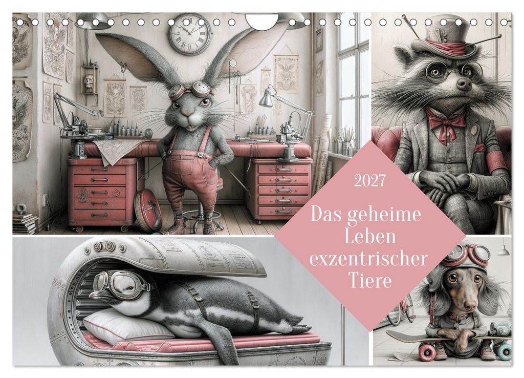 Das geheime Leben exzentrischer Tiere (Wandkalender 2027 DIN A4 quer), CALVENDO Monatskalender