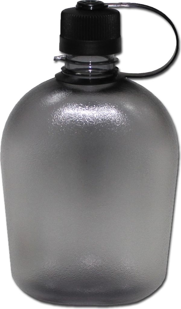 MFH | US Feldflasche | GEN II | Trinkflasche | 1 Liter | BPA-frei | schwarz-transparent
