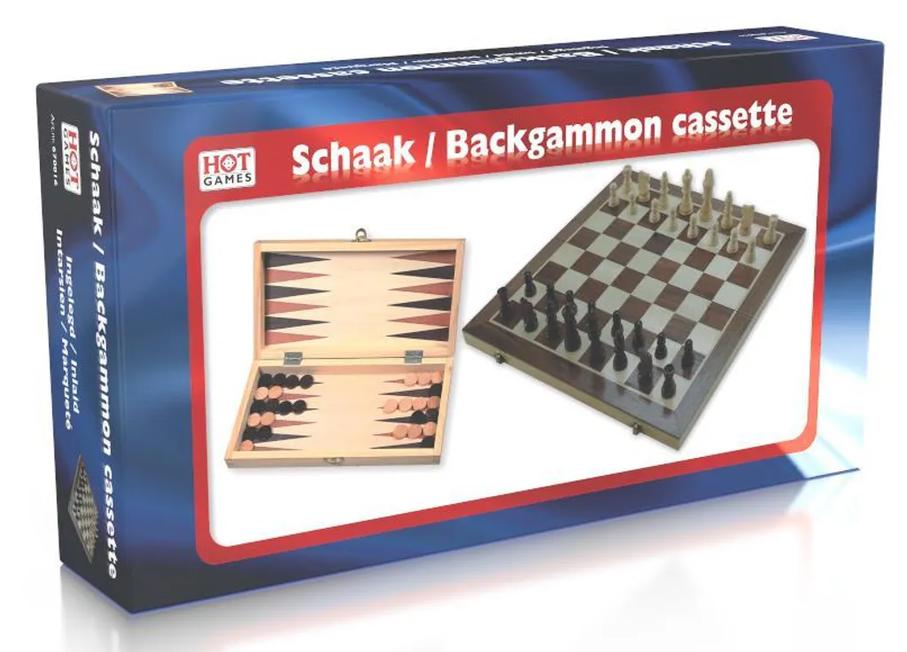 Coffret de Jeux de Société Échecs et Backgammon 29cm Plateau Pliable
