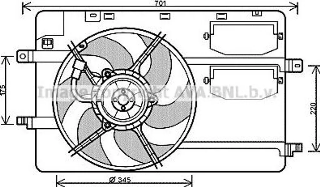 Ventilateur de refroidissement radiateur pour Colt et Forfour 1355A032