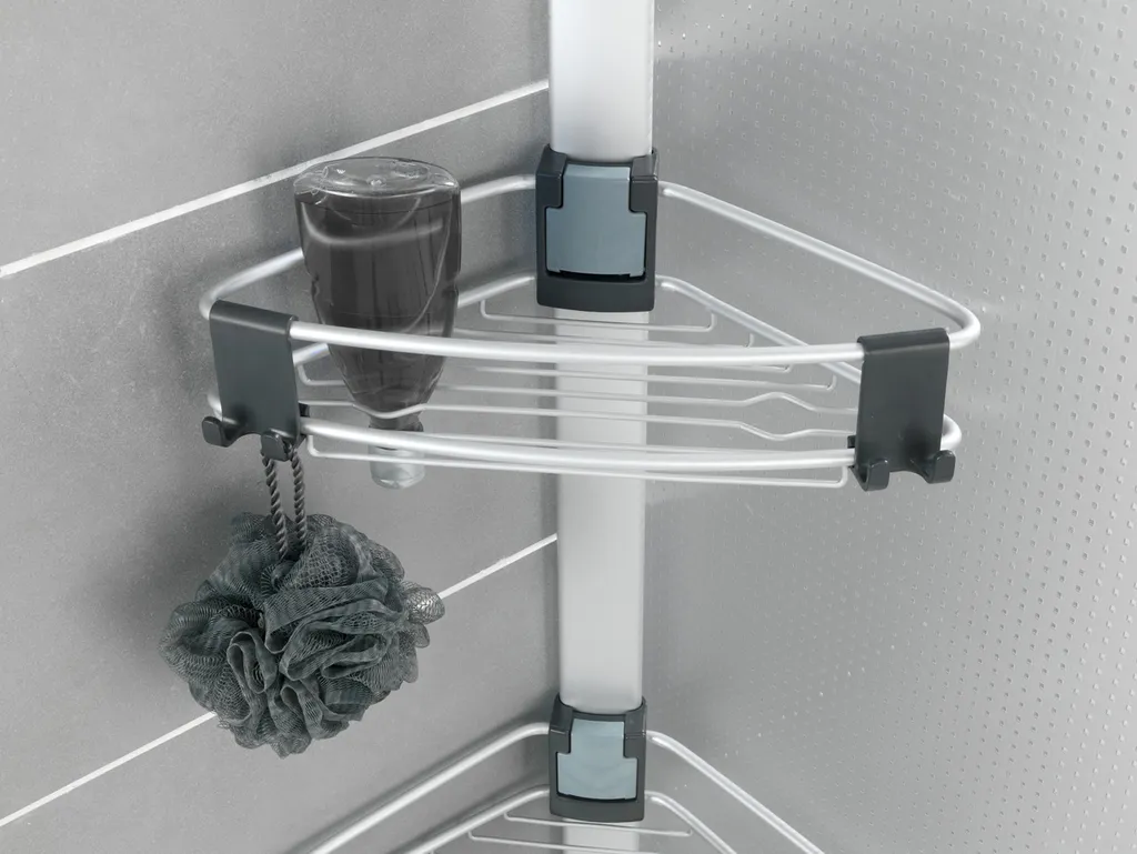 Serviteur de douche télescopique Purio - Étagère d'angle sans perçage - 3