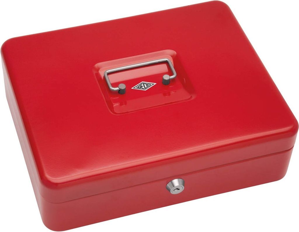WEDO Geldkassette mit Clip rot (B)300 x (T)240 x (H)90 mm ohne Inhalt