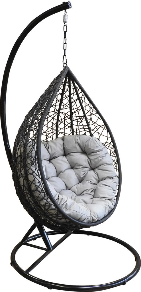 Korb Hängesessel mit Gestell + Kissen Hängestuhl Lounge Produktbild 8