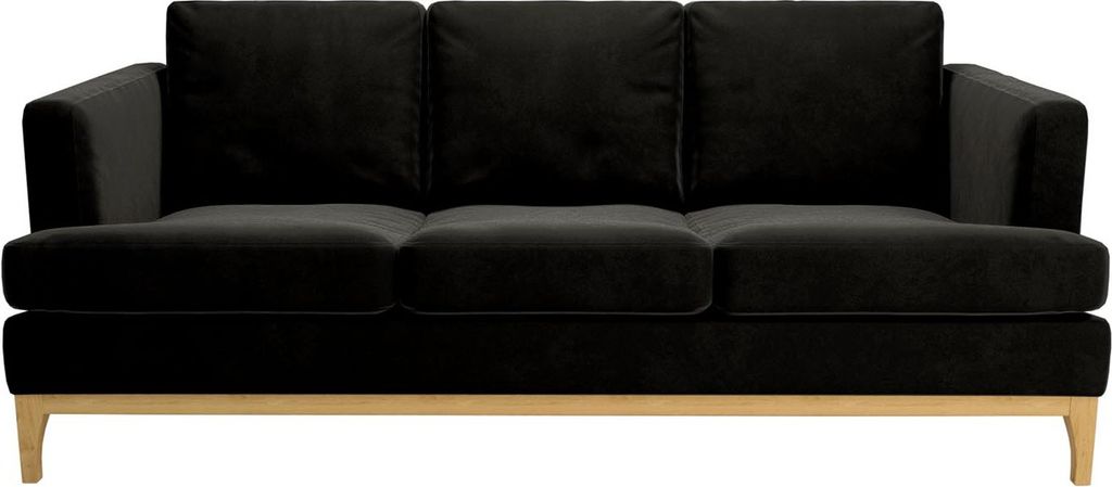 Dreisitzer-Sofa Scarlett - schwarz - Velluto 20