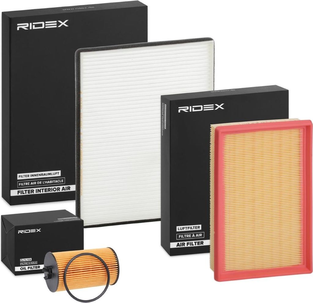 RIDEX Filterset Inspektionspaket Filtersatz für OPEL AGILA (A) (H00) für SUZUKI Wagon R+ Schrägheck (MM) für VAUXHALL Agila Mk I (A) (H00)