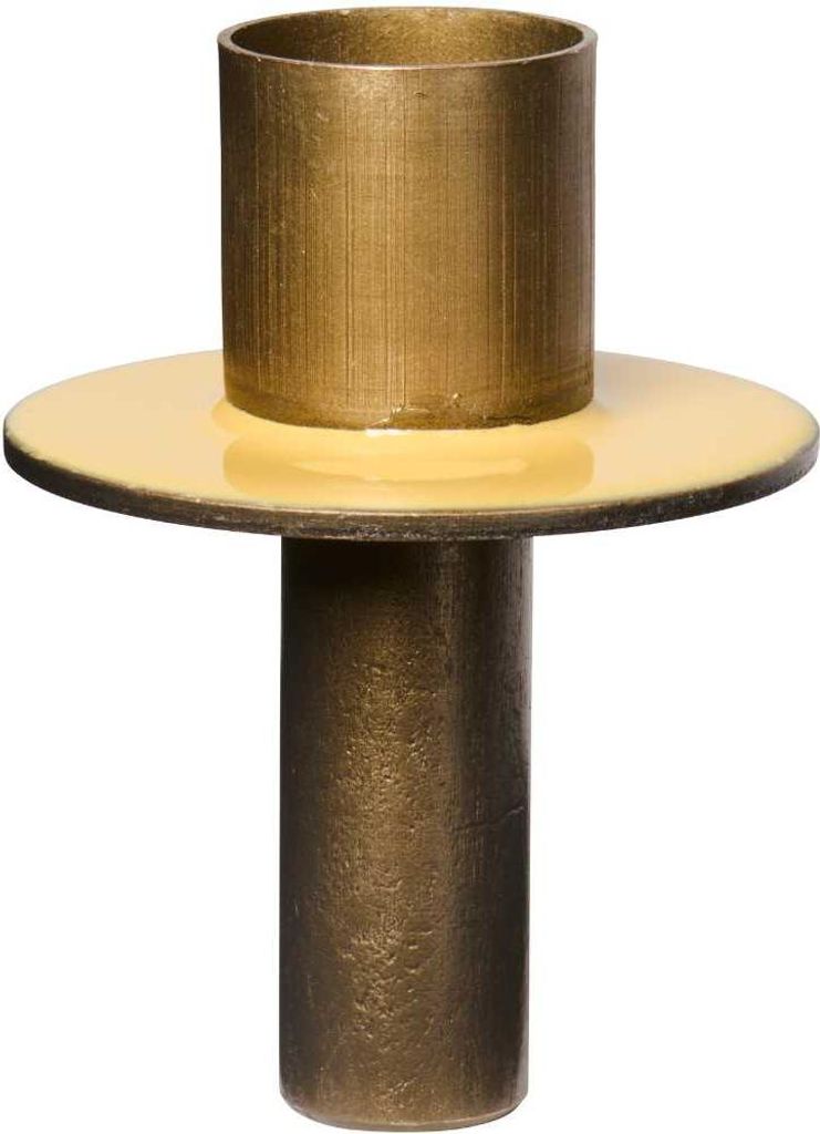 IB Laursen Kerzenhalter FLASCHENSTECKER 2-Farbig HELLGELB Gold für 1 Stabkerze