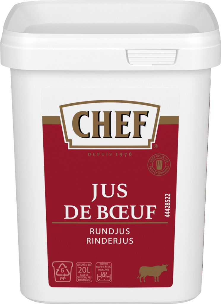 CHEF Rinderjus Packung mit hoch intensivem Rindgeschmack 600g