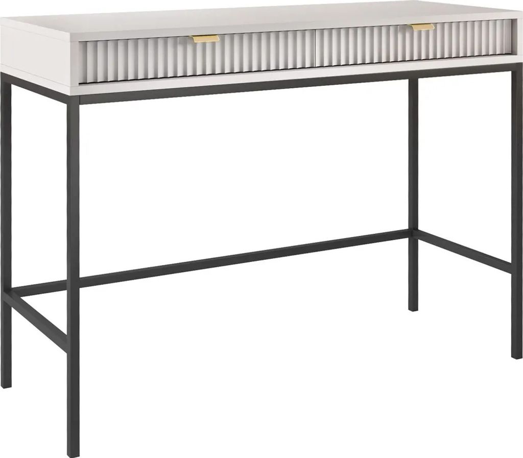 Konsolentisch MISHEEL grau mit 2 Schubladen, 104 cm breit, Produktbild 