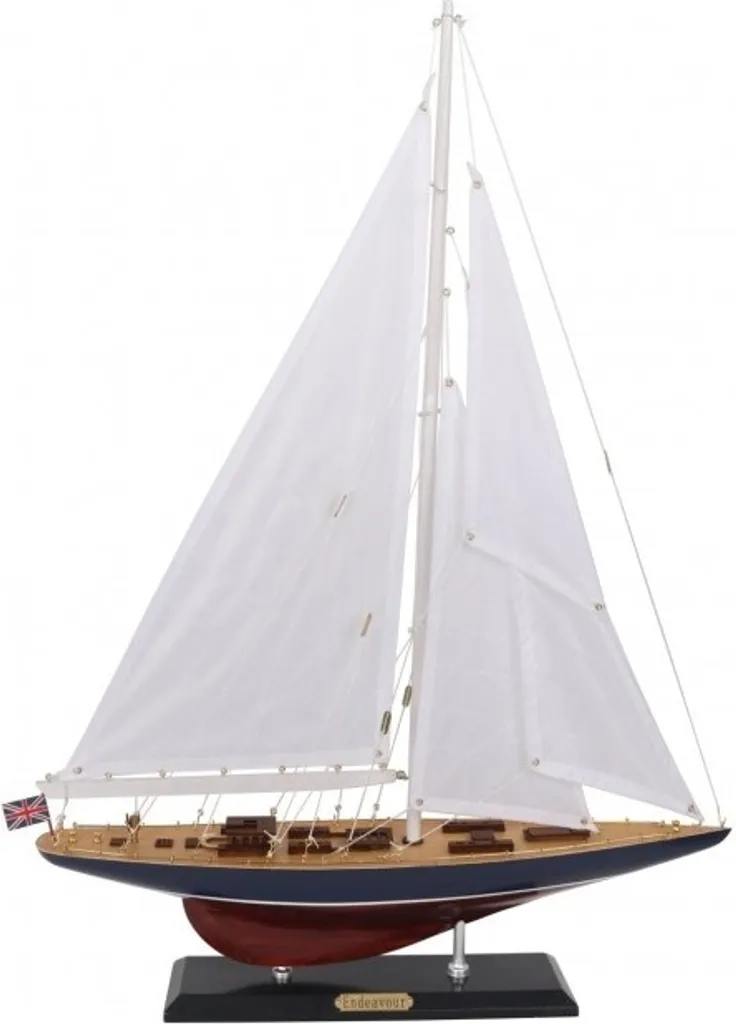 Modèle Yacht Endeavour 70 cm - Cadeau Idéal pour Passionné de Voile