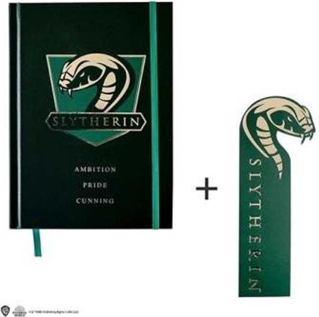 Harry Potter Hardcover Notizbuch und Lesezeichen Slytherin crest