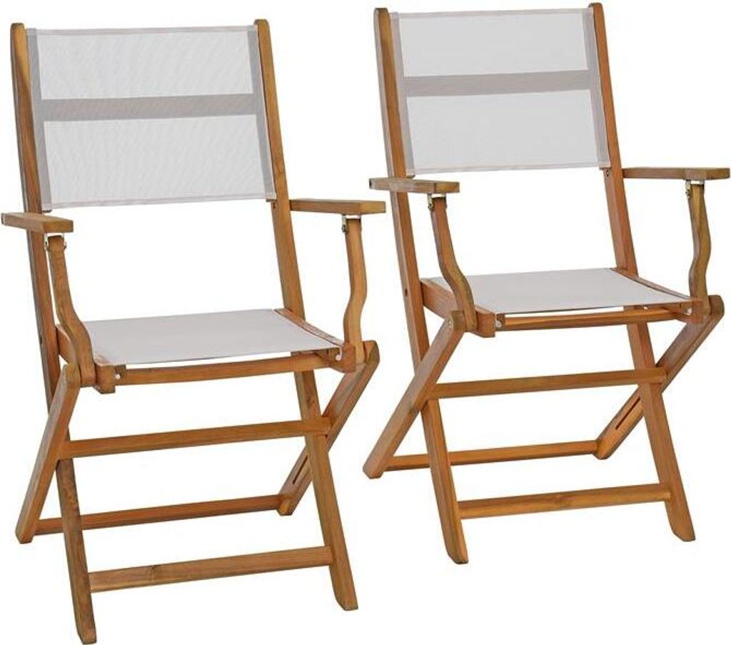 Klappstuhl Gartenstuhl Textil 2er Set Gartensessel Produktbild 