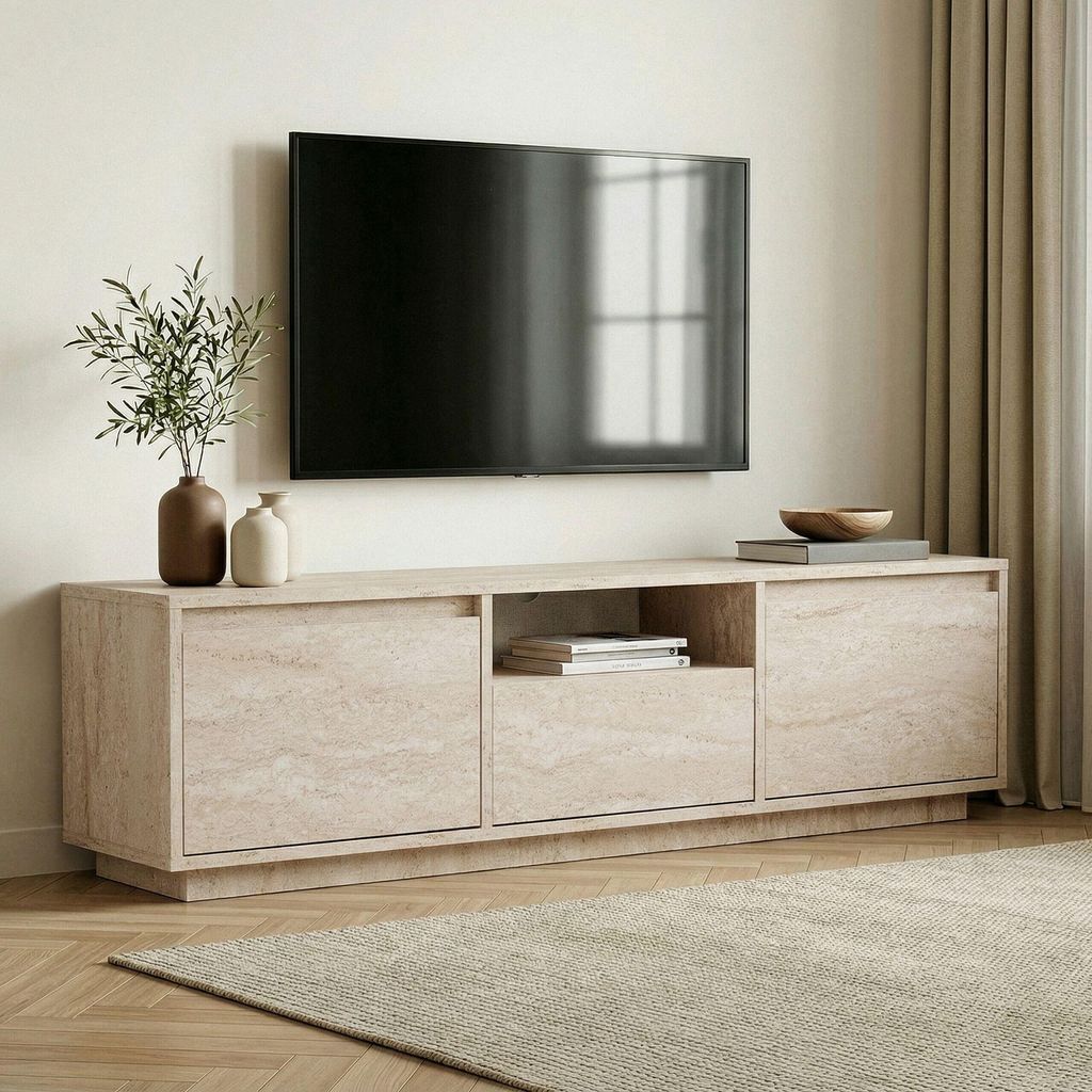 Skye Decor, kvalitný TV stolík, travertín, 160 x 42 x 30 cm Obrázok produktu 