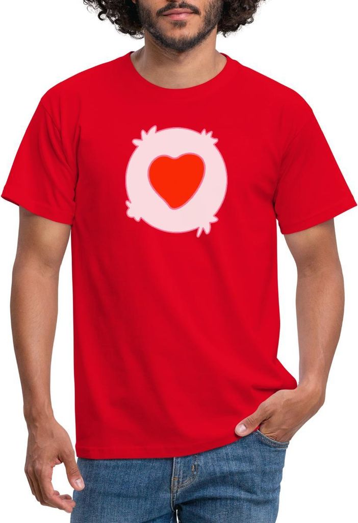 Spreadshirt Bärchi Glücksbär Herz Rot Karneval Männer T-Shirt, 3XL, Rot