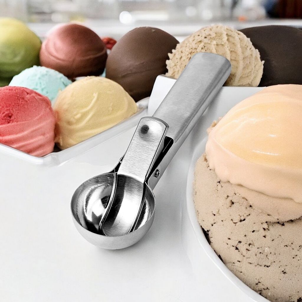 Eisportionierer 2er Set Eislöffel mit Auswerfer Eiscreme Produktbild 6