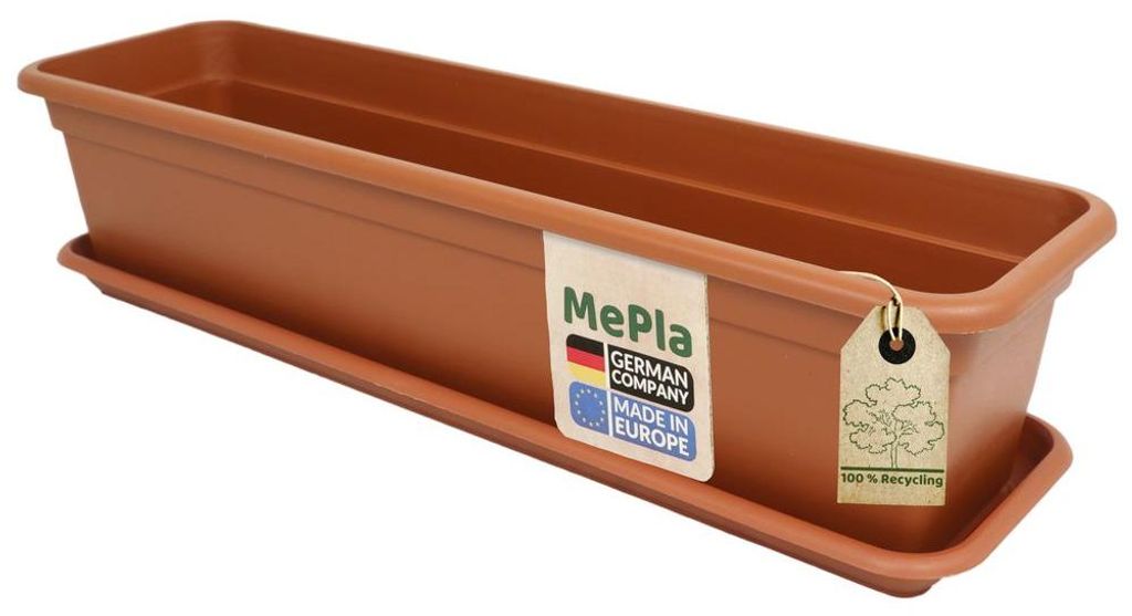 MePla - Set - Balkonkasten Balcony 100 cm + Untersetzer - Produktbild 