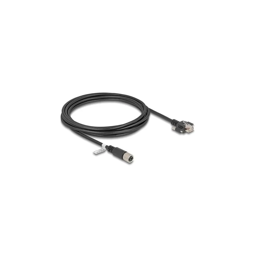 Cordon M12 X-Coded vers RJ45 3m S/FTP CAT 6a avec Vis à Molette - 3
