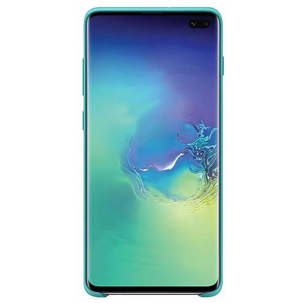 Coque Samsung S10+ EF-PG975TG Silicone Vert au Toucher Doux Anti-Choc